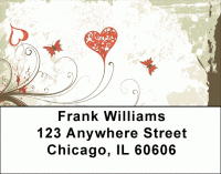 Grunge Hearts Address Labels