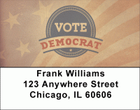 Vote Democrat Address Labels Accessories