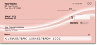 Pink Swoosh Personal Checks