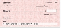 Pink Linen Personal Checks