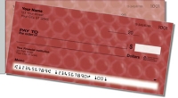 Red Bubble Pattern Side Tear Personal Checks