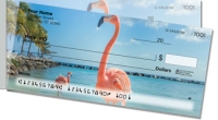 Pink Flamingo Side Tear Personal Checks