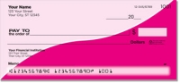 Pink Graceful Line Personal Checks