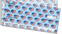 Patriotic Heart Side Tear Personal Checks