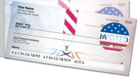 Patriotic Button Side Tear Personal Checks