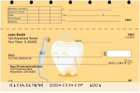 Fun at the Dentist Top Stub Personal Checks