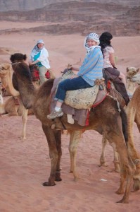 Camel Riding in Wadi Rum.