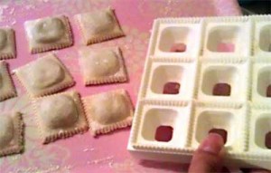This ravioli mold was printed with a 3D printer.