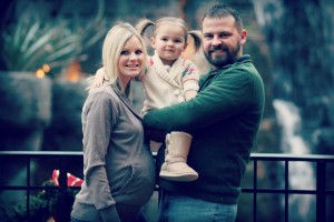 Amy and Mat Kroezen with their daughter, Tanami.