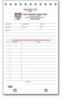 packing list forms