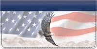 God Bless America American Bald Eagle and Flag Checkbook Cover Accessories