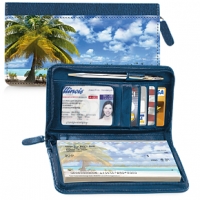 Tropical Paradise Zippered Wallet Checkbook Cover Accessories