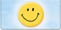 Keep Smiling! Leather Checkbook Cover Accessories