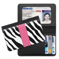 Zebra Print Debit Card Holder