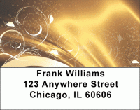 Abstract Black Gold Address Labels Accessories