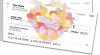 Candy Heart Side Tear Personal Checks