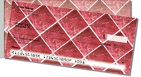 Red Marble Tile Side Tear Personal Checks