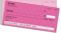 Pink Houndstooth Side Tear Personal Checks