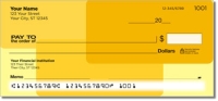 Yellow Rectangle Personal Checks