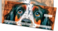 Vintage Dog Painting Side Tear Personal Checks