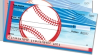 Red & Blue Baseball Fan Side Tear Personal Checks