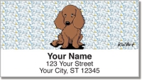 Longhaired Dachshund Address Labels Accessories