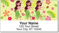 Hula Girl Address Labels Accessories