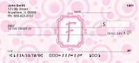 Bubbly Monogram F Personal Checks