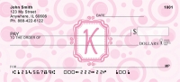 Bubbly Monogram K Personal Checks