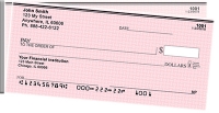 Pink Safety Side Tear Personal Checks
