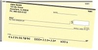 Yellow Safety Side Tear Personal Checks