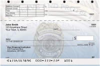 To Serve and Protect Top Stub Personal Checks