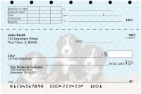 Bernese Mountain Dog Pups Top Stub Personal Checks