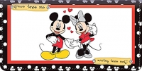 Mickey Loves Minnie Leather Checkbook Cover Personal Checks