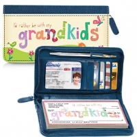 Grandkids Rule! Zippered Wallet Checkbook Cover Accessories