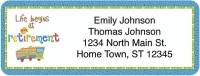 Life Begins at Retirement Return Address Label Accessories