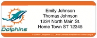 Miami Dolphins NFL Return Address Label Accessories