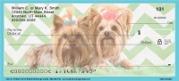 Chevron Yorkshire Terrier Personal Checks