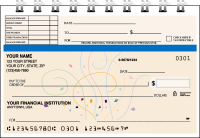 Confetti Top Stub Personal Checks - Singles