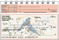 Birds & Blossoms Top Stub Personal Checks - Singles