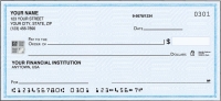 Securiguard Blue Personal Checks - 1 box - Singles