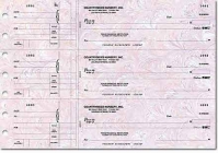 Marbled Fan General Purpose 3-on-a-Page Checks - 1 Box