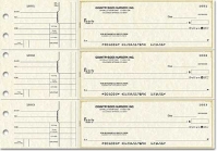 Parchment General Purpose 3-on-a-Page Checks - 1 Box