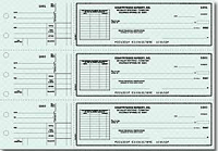 Blue Safety Voucher Checks 3-on-a-Page - 1 Box