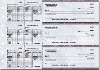 Executive Gray Payroll Salaried/Hourly Checks 3-on-a-Page - 1 Box