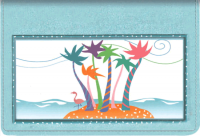 Tropical Moods Top Stub Checkbook Cover Personal Checks