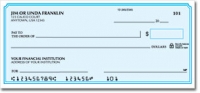 Blue Classic Side Tear Personal Checks - 1 Box