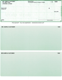 Green Safety Top Style Voucher Computer Checks