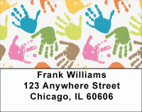 Kids Hand Prints Address Labels Accessories