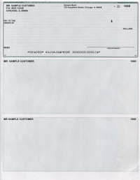 Green Lines Top Style Voucher Computer Checks